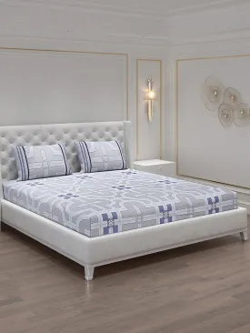 130 GSM Polyester Double Bed Bedsheet with 2 Pillow Covers