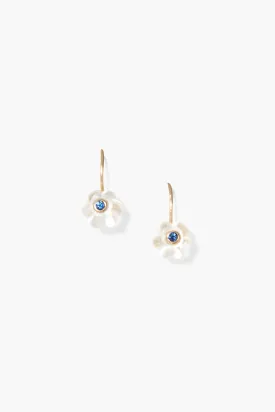 14k Pumpkin Earrings Mini Clear Quartz
