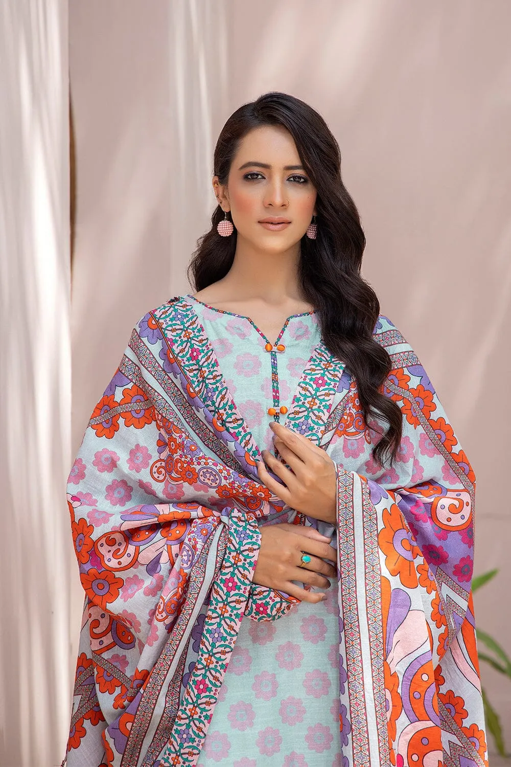 3PC Unstitched Khaddar Suit KKH-2206
