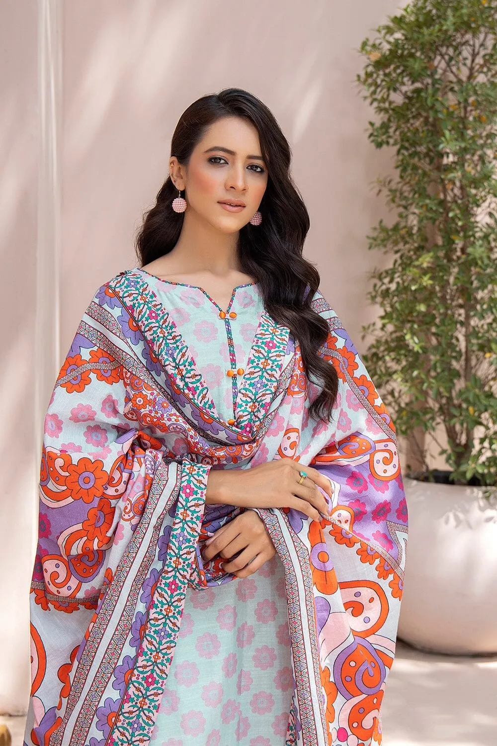 3PC Unstitched Khaddar Suit KKH-2206