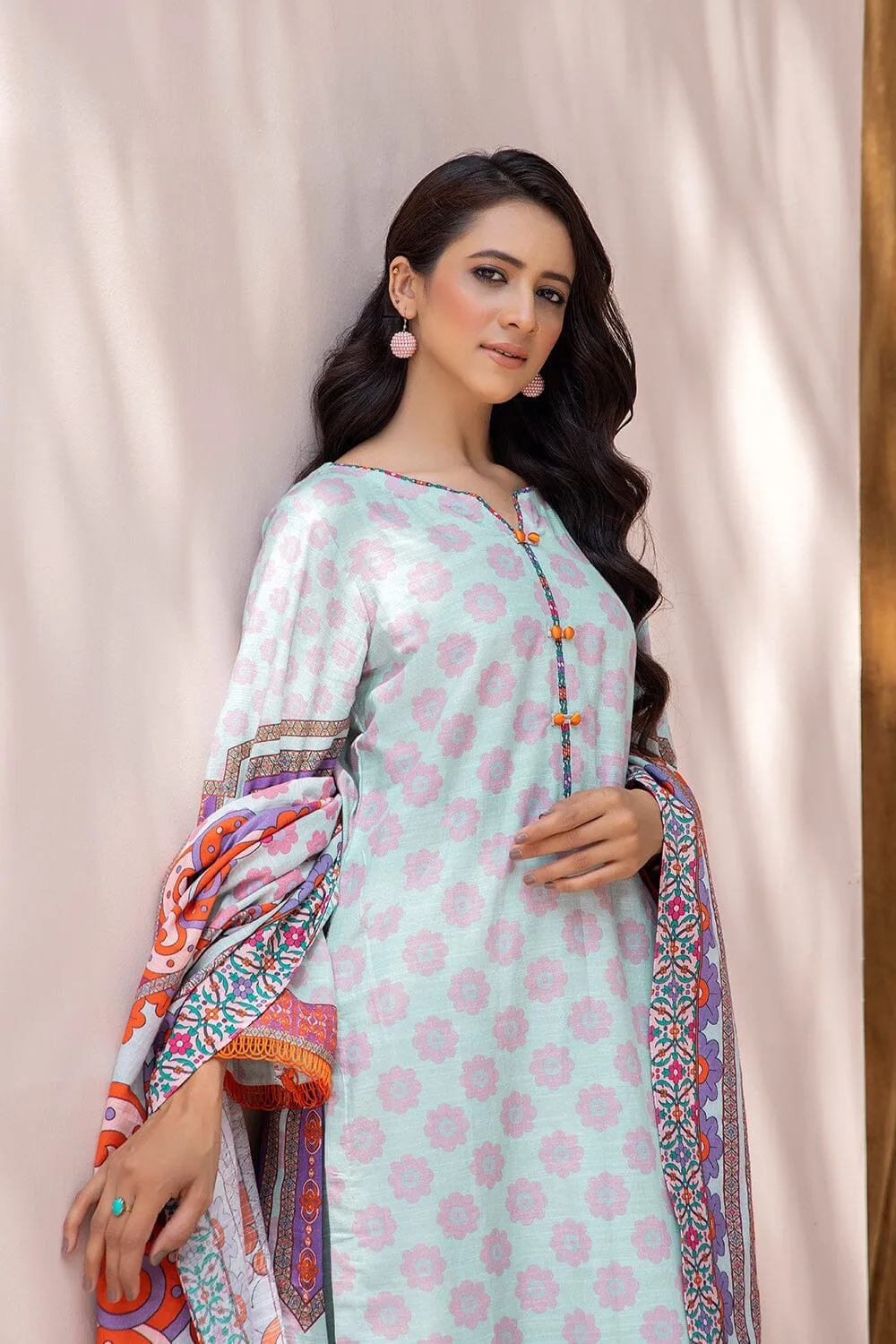 3PC Unstitched Khaddar Suit KKH-2206