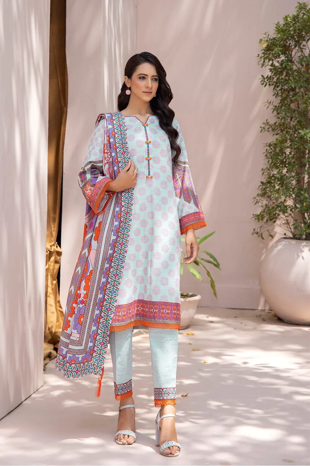 3PC Unstitched Khaddar Suit KKH-2206