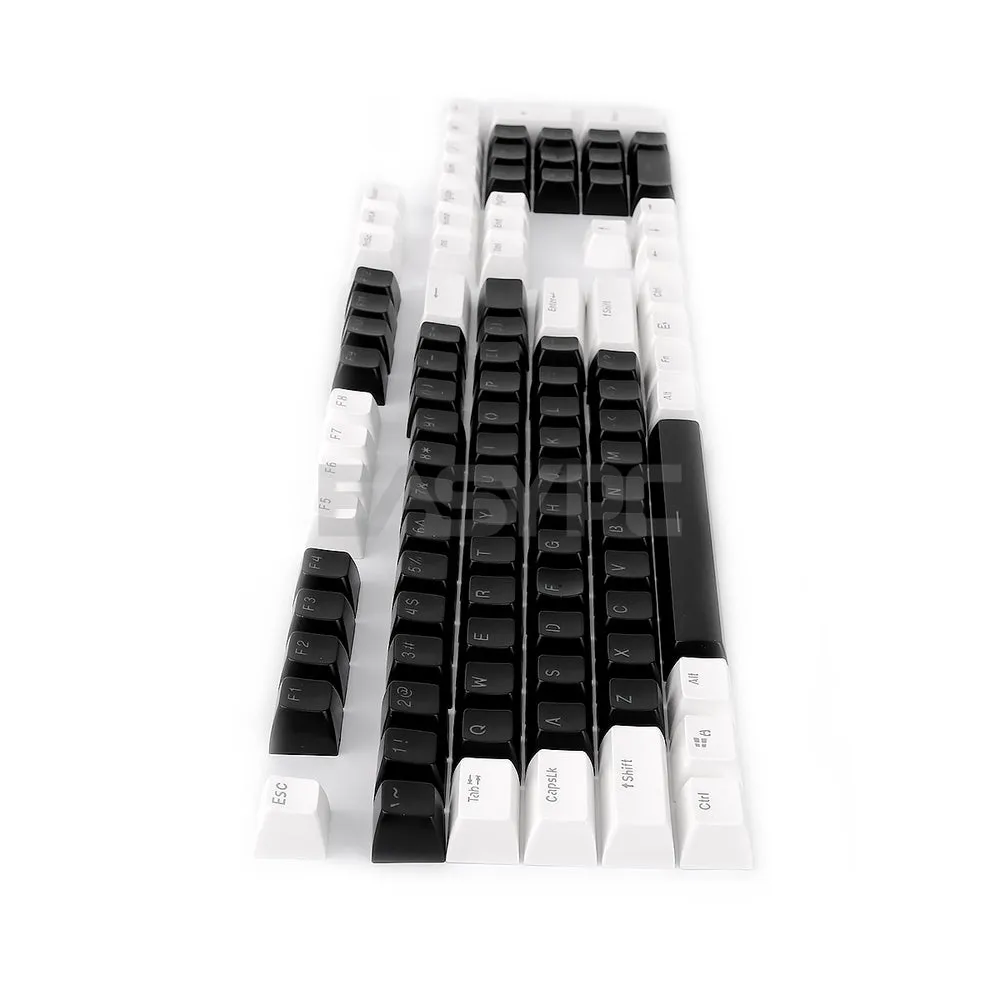 ABS Double Shot SA Keycaps White-Black, Black-White, Black-Red, Black-Blue, Blue-White, White-Red, White and Black Keycaps