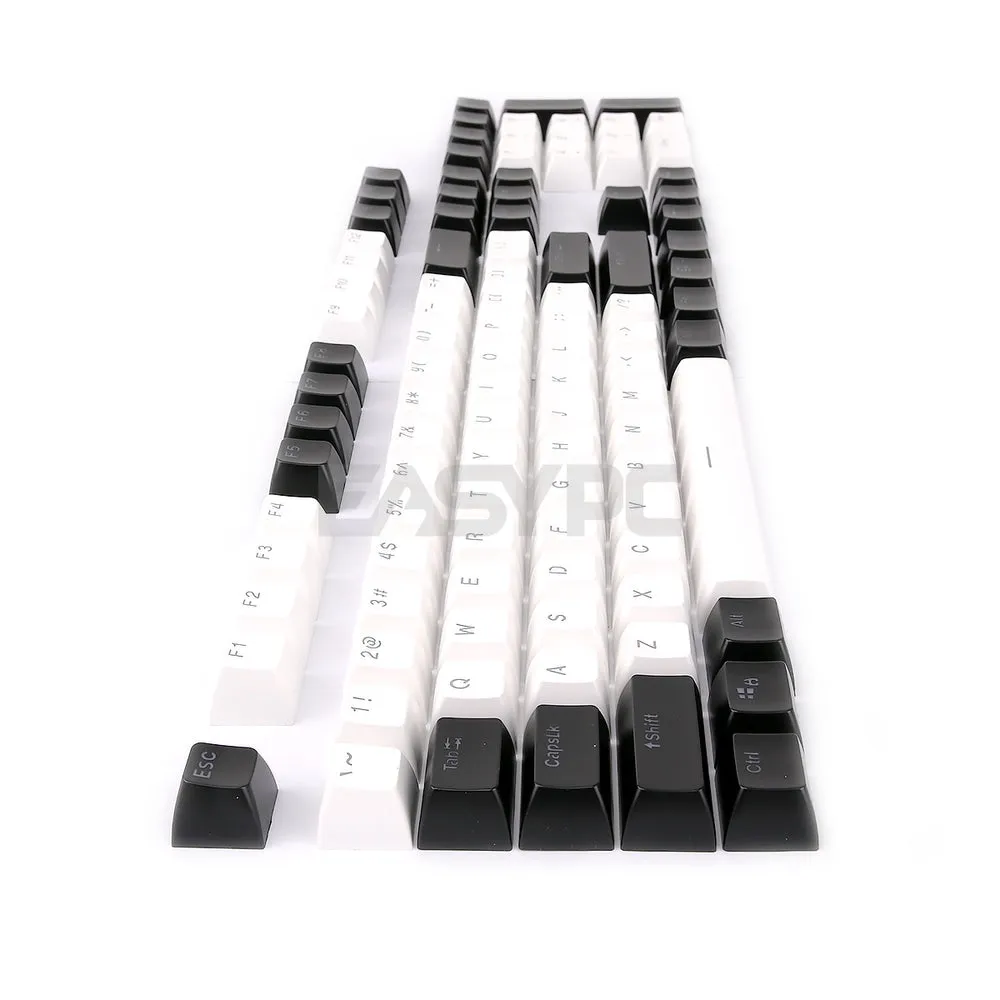 ABS Double Shot SA Keycaps White-Black, Black-White, Black-Red, Black-Blue, Blue-White, White-Red, White and Black Keycaps