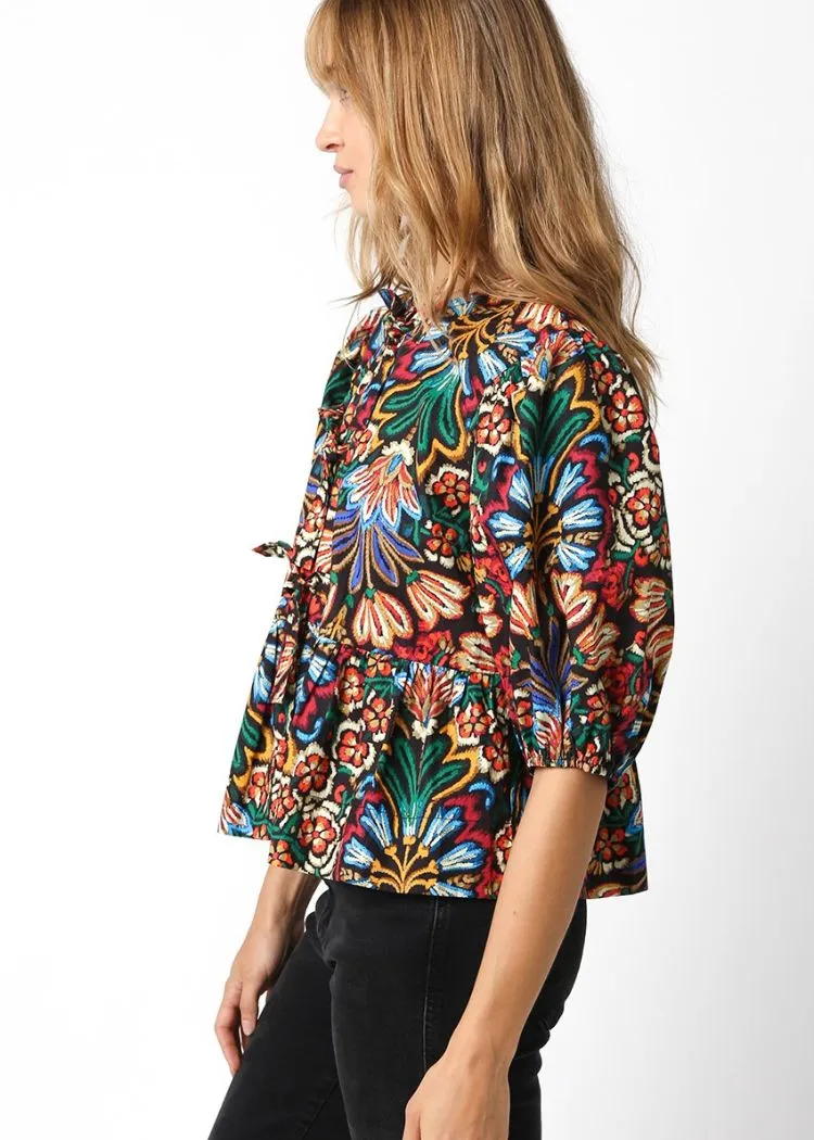 Averi Top- Black Multi