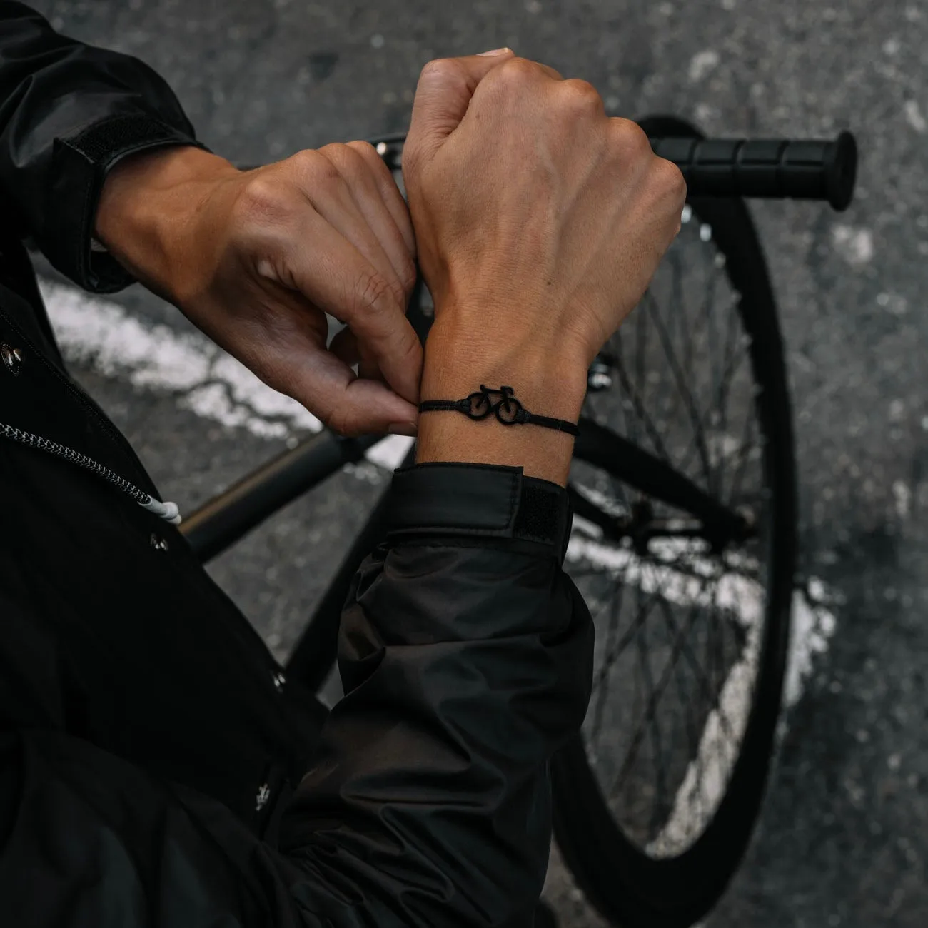 Black Bike Bracelet