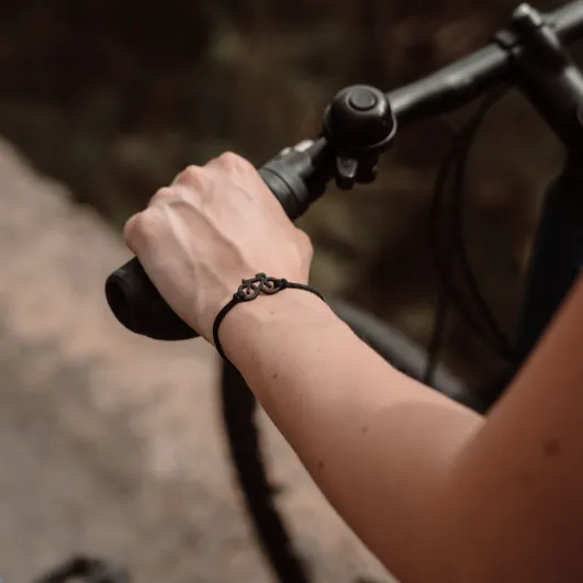 Black Bike Bracelet