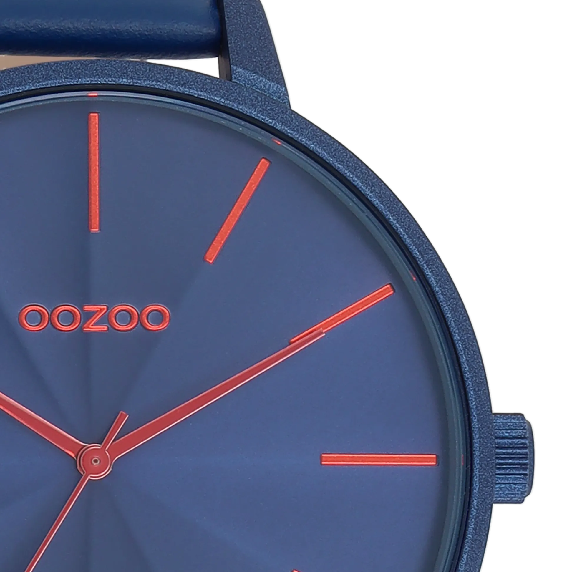 Blue OOZOO watch with blue leather strap - C11252