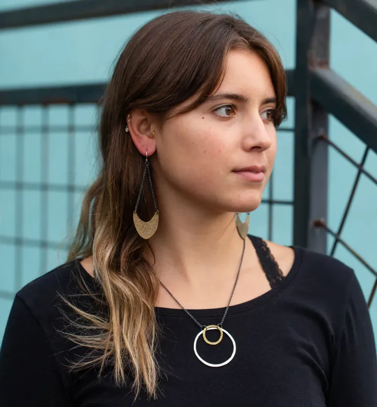 Brass Pendulum Earrings