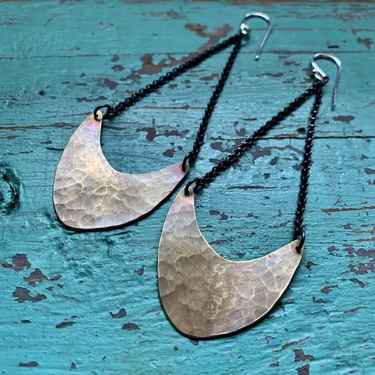 Brass Pendulum Earrings