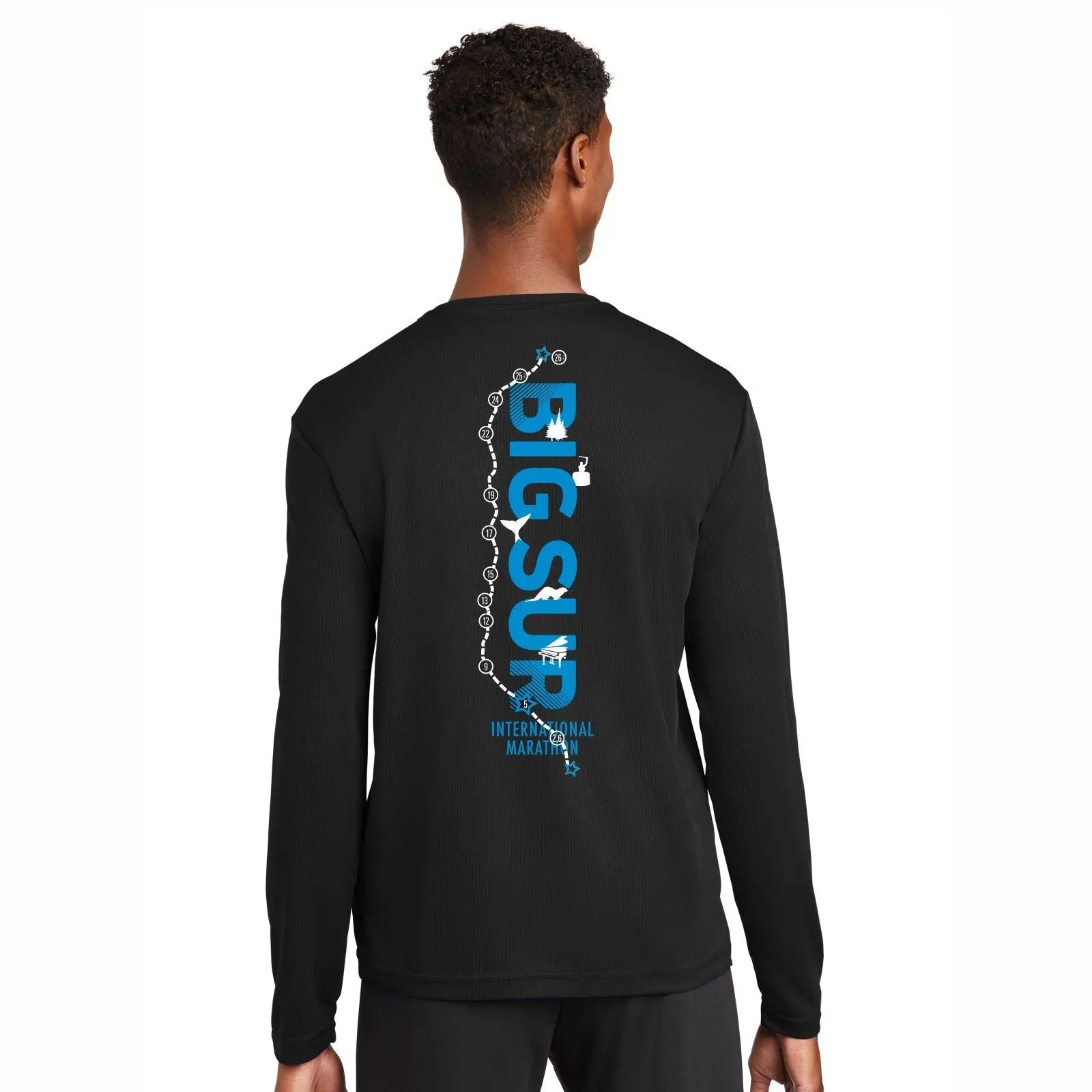 BSIM Men's LS Tech Tee -Black- Course