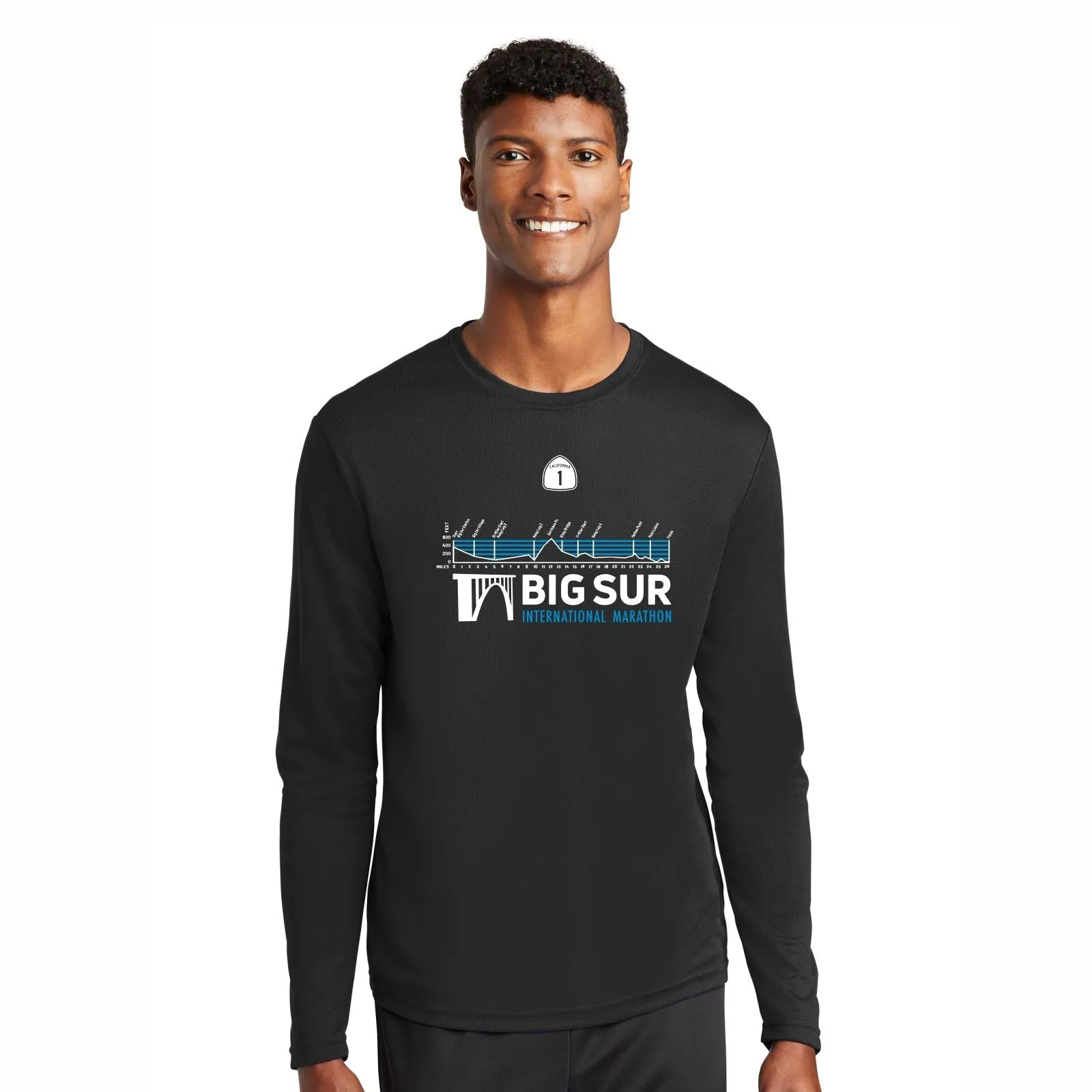 BSIM Men's LS Tech Tee -Black- Course