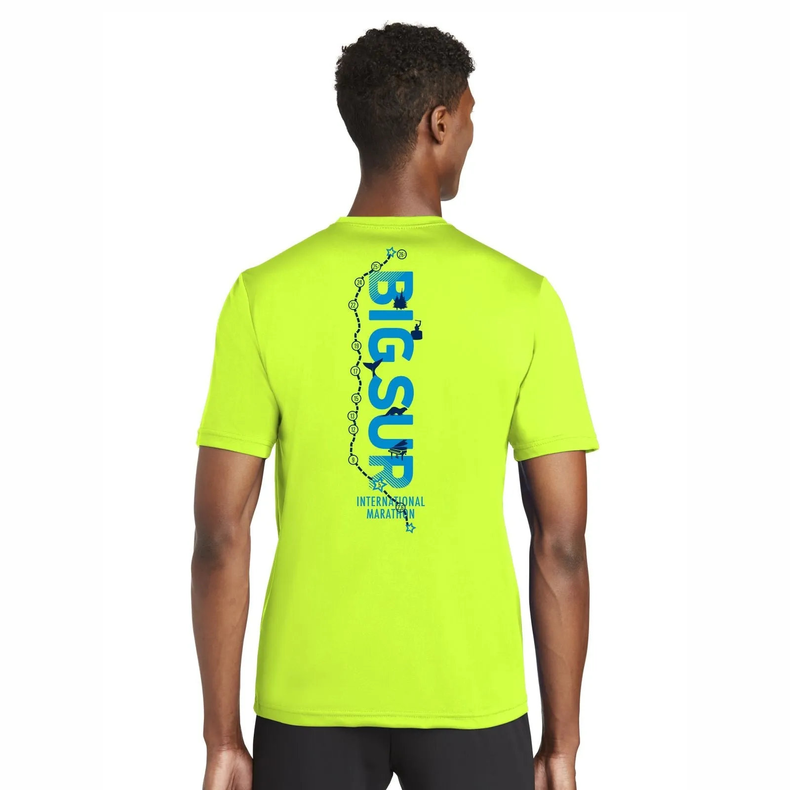 BSIM Men's Tech UPF40  Tee -Safety Yellow- Course