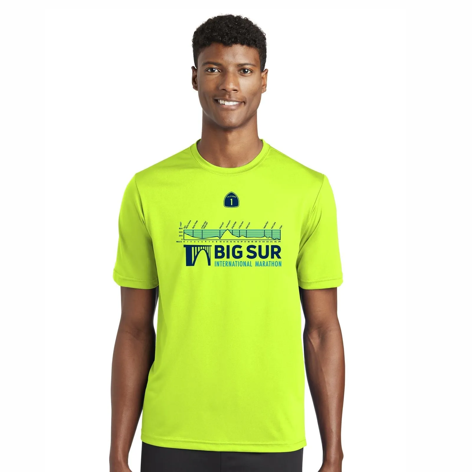 BSIM Men's Tech UPF40  Tee -Safety Yellow- Course
