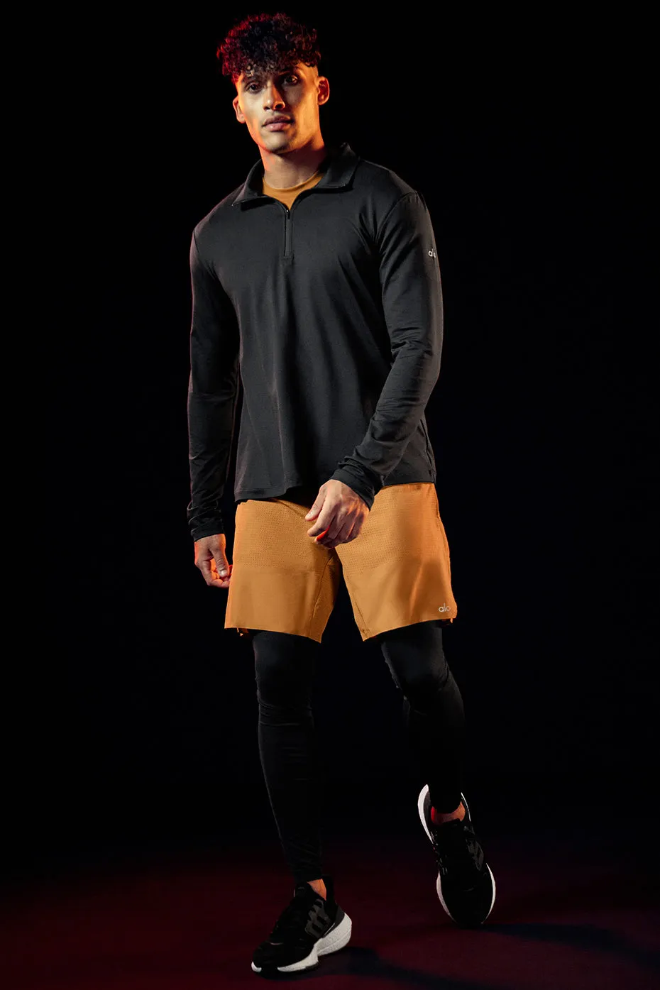 Conquer 1/4 Zip Reform Long Sleeve - Black