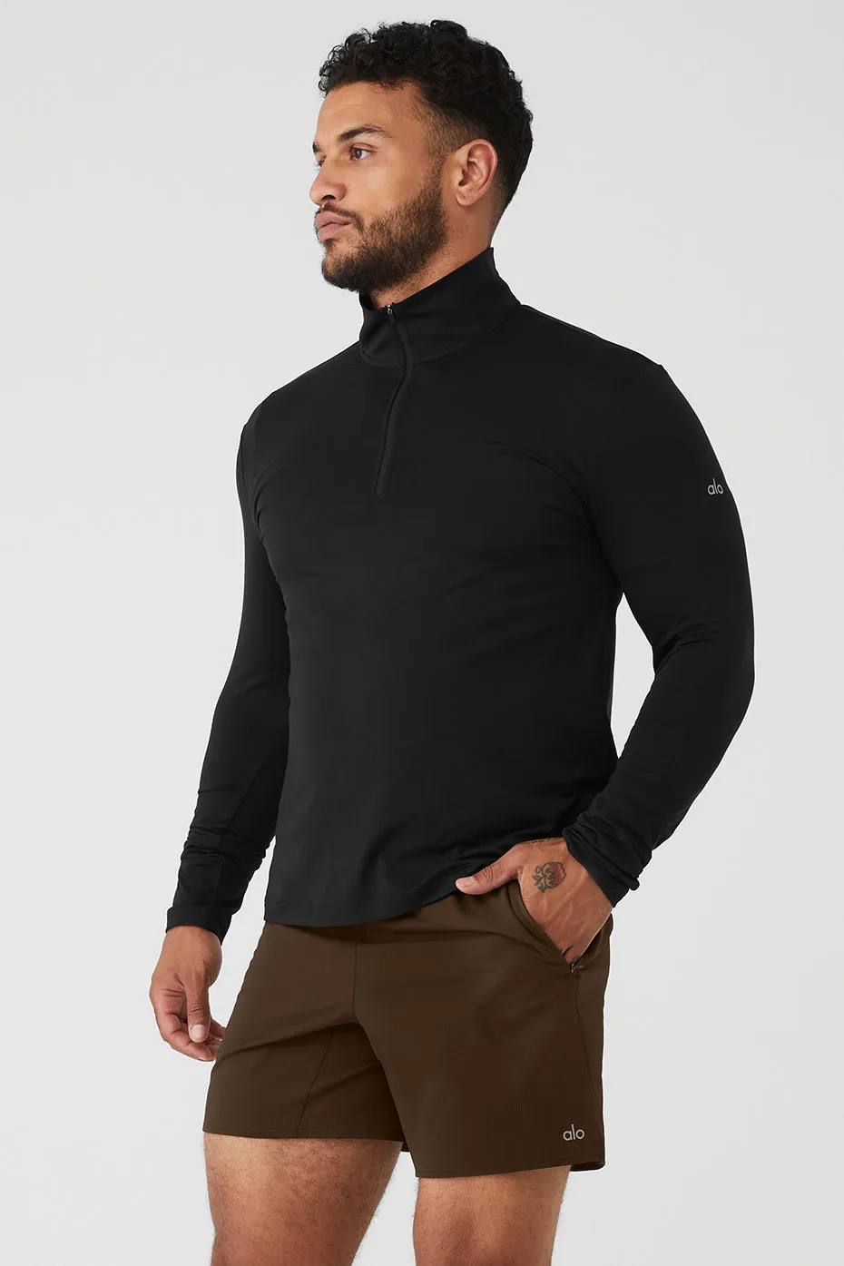 Conquer 1/4 Zip Reform Long Sleeve - Black