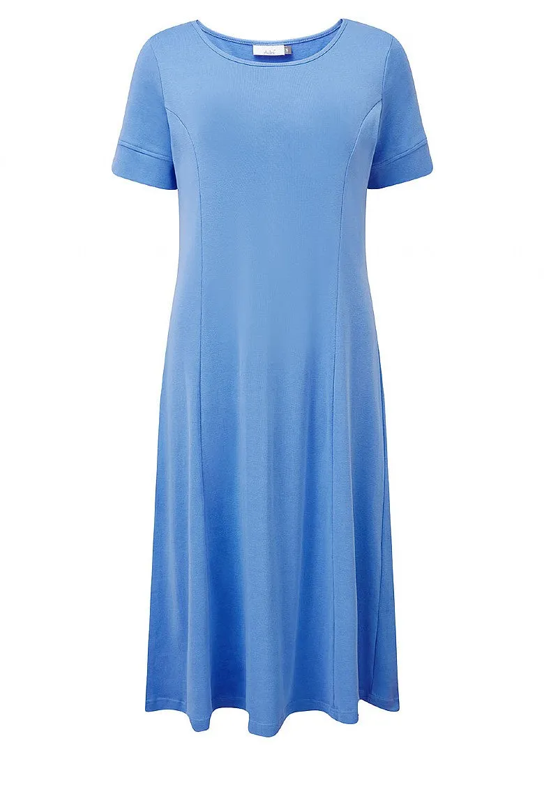 Cotton Rib Amy Dress – Blue