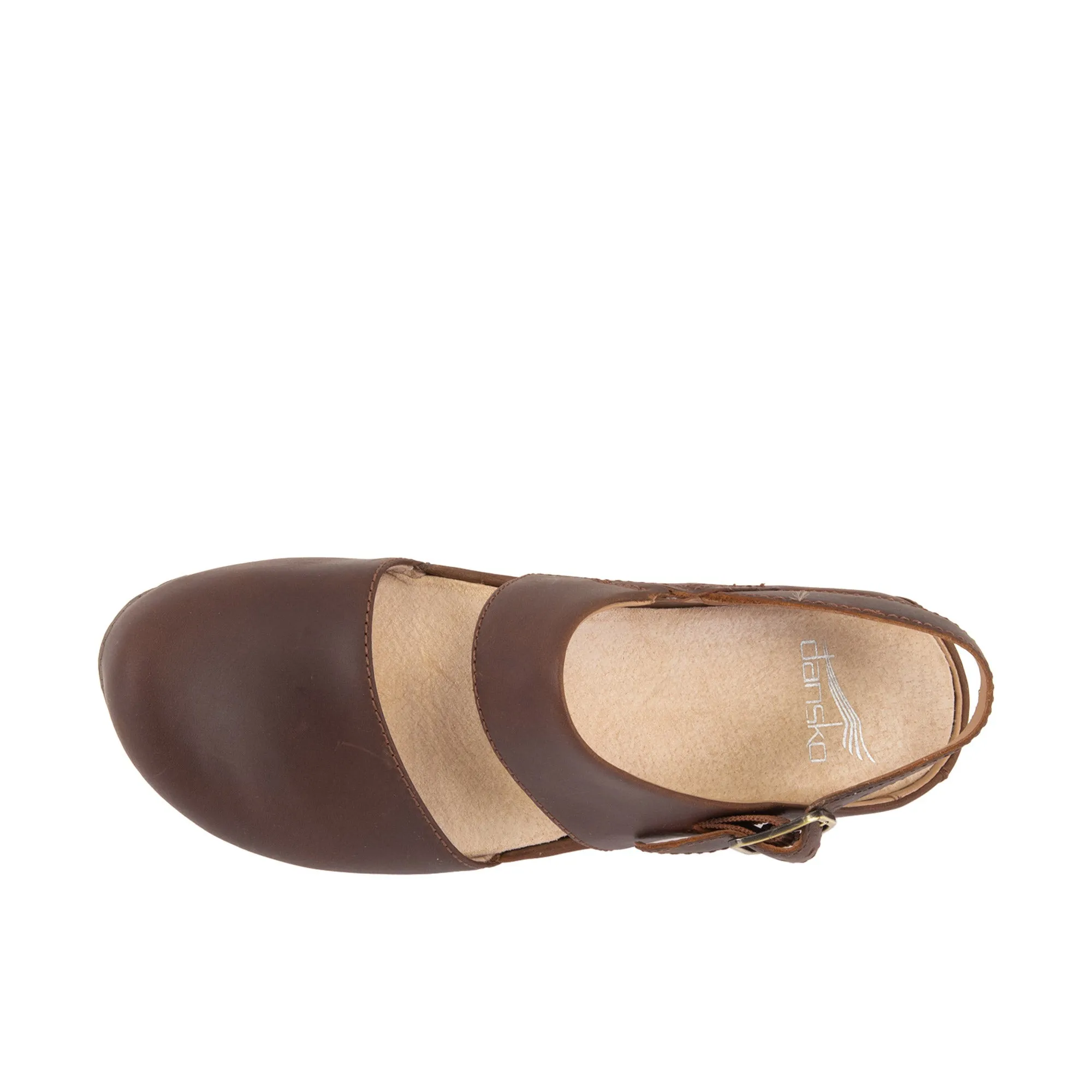 Dansko Womens Luna Lucia Tan Oiled Pull Up