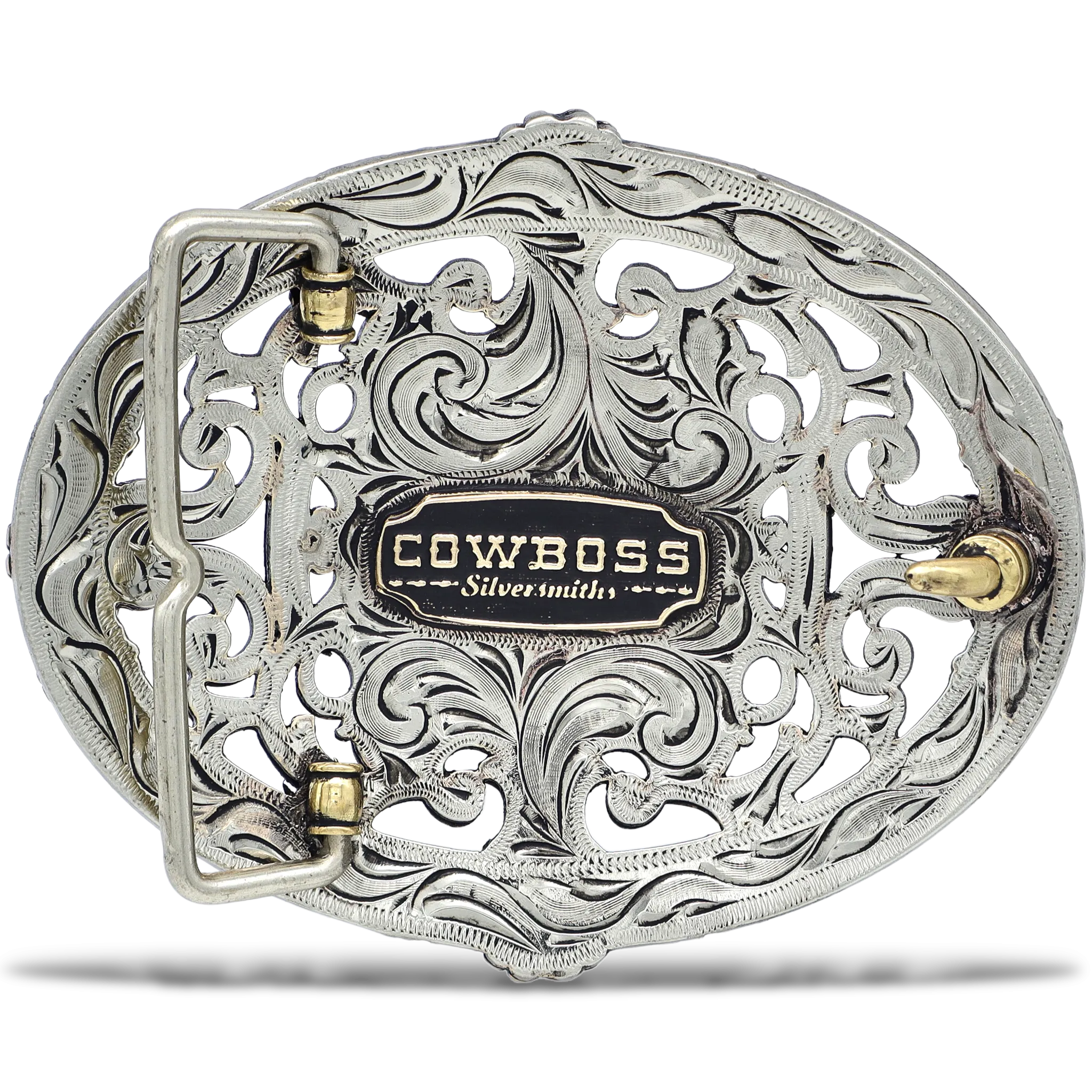 Divine Flora and Scrolls Custom Buckle