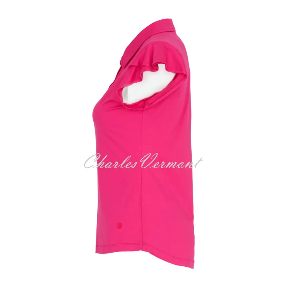 Dolcezza 'Golf' Top With Ruffle Sleeve - Style 34505 (Fuchsia)