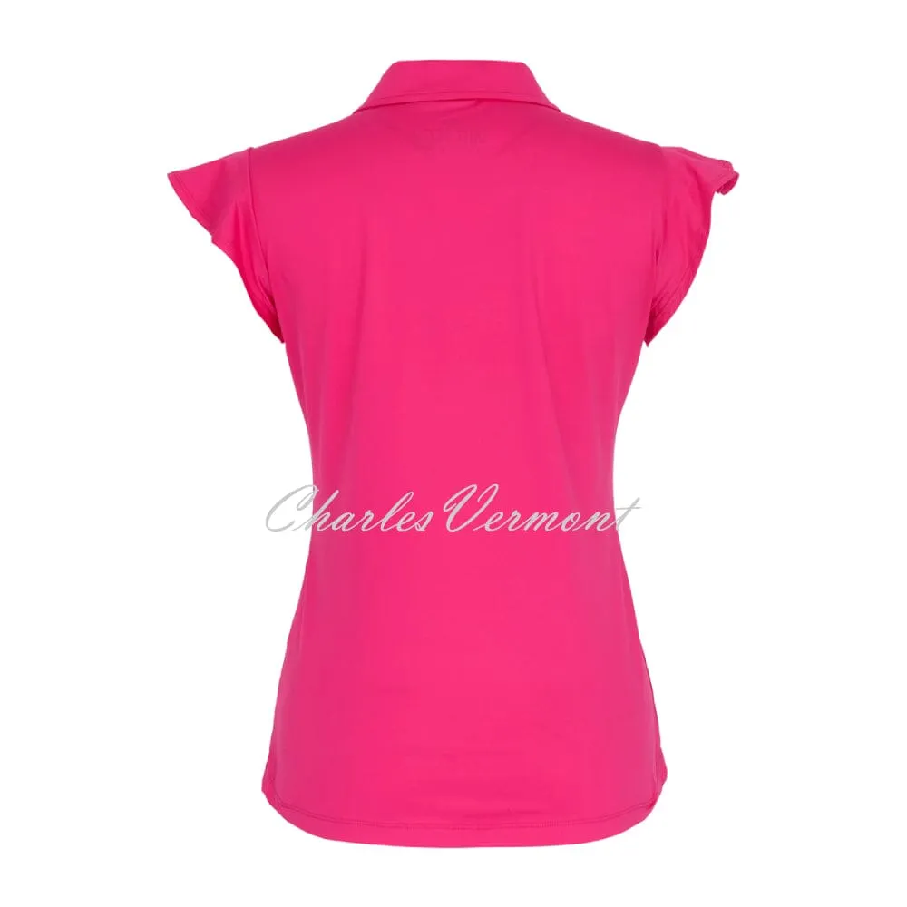 Dolcezza 'Golf' Top With Ruffle Sleeve - Style 34505 (Fuchsia)
