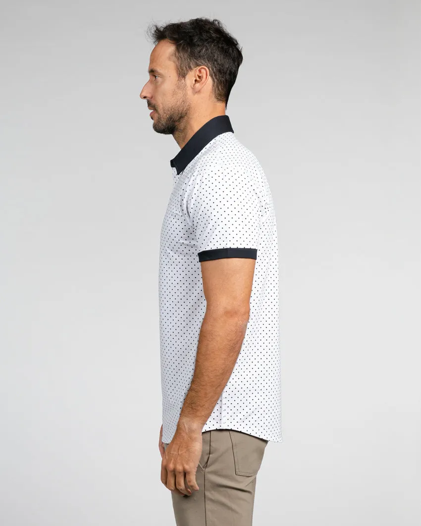 Drop-Cut: LUX Dotted Polo <!-- Size XXXL -->