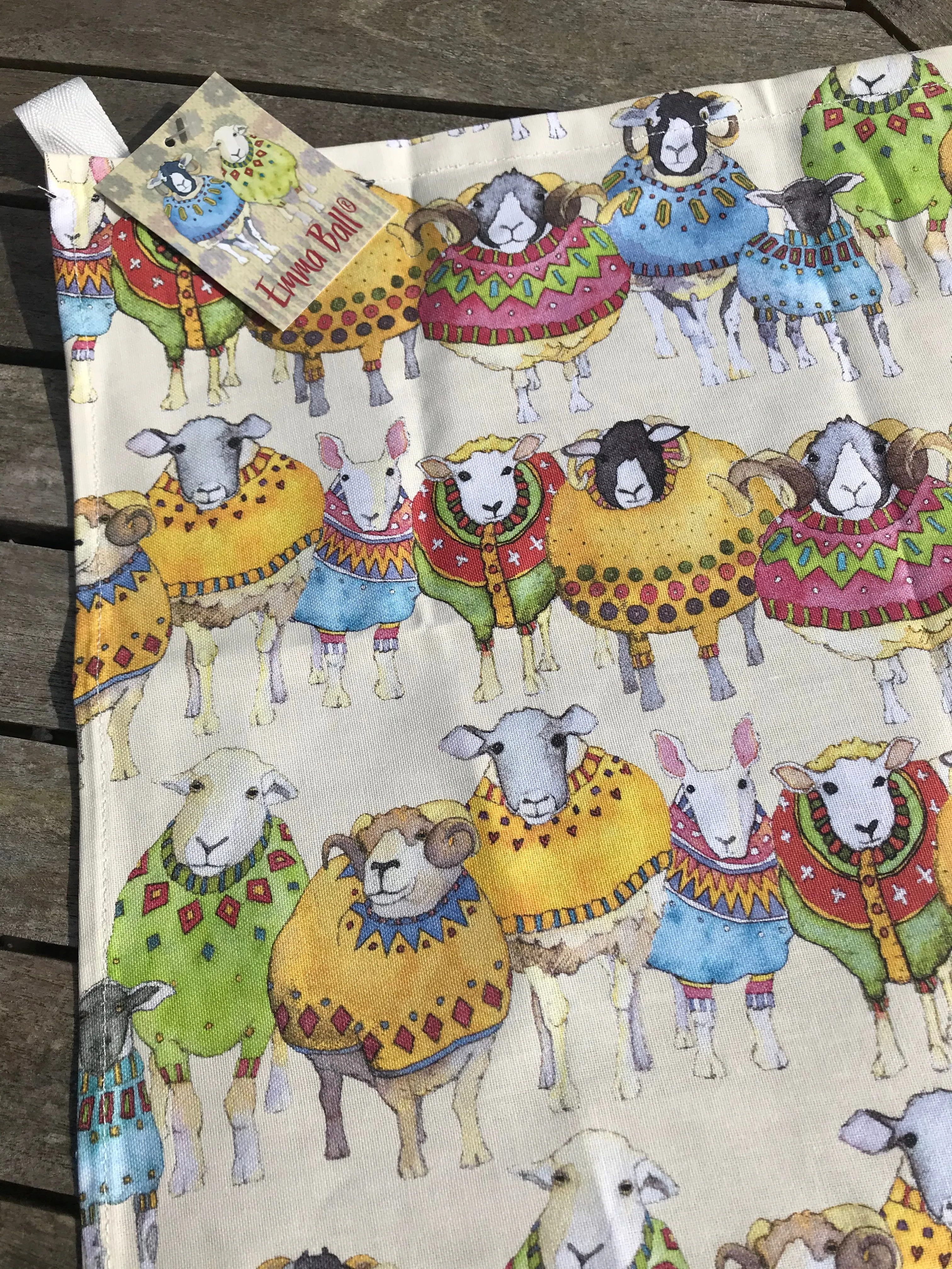 Emma Ball Woolly Sheep Herd Tea Towel