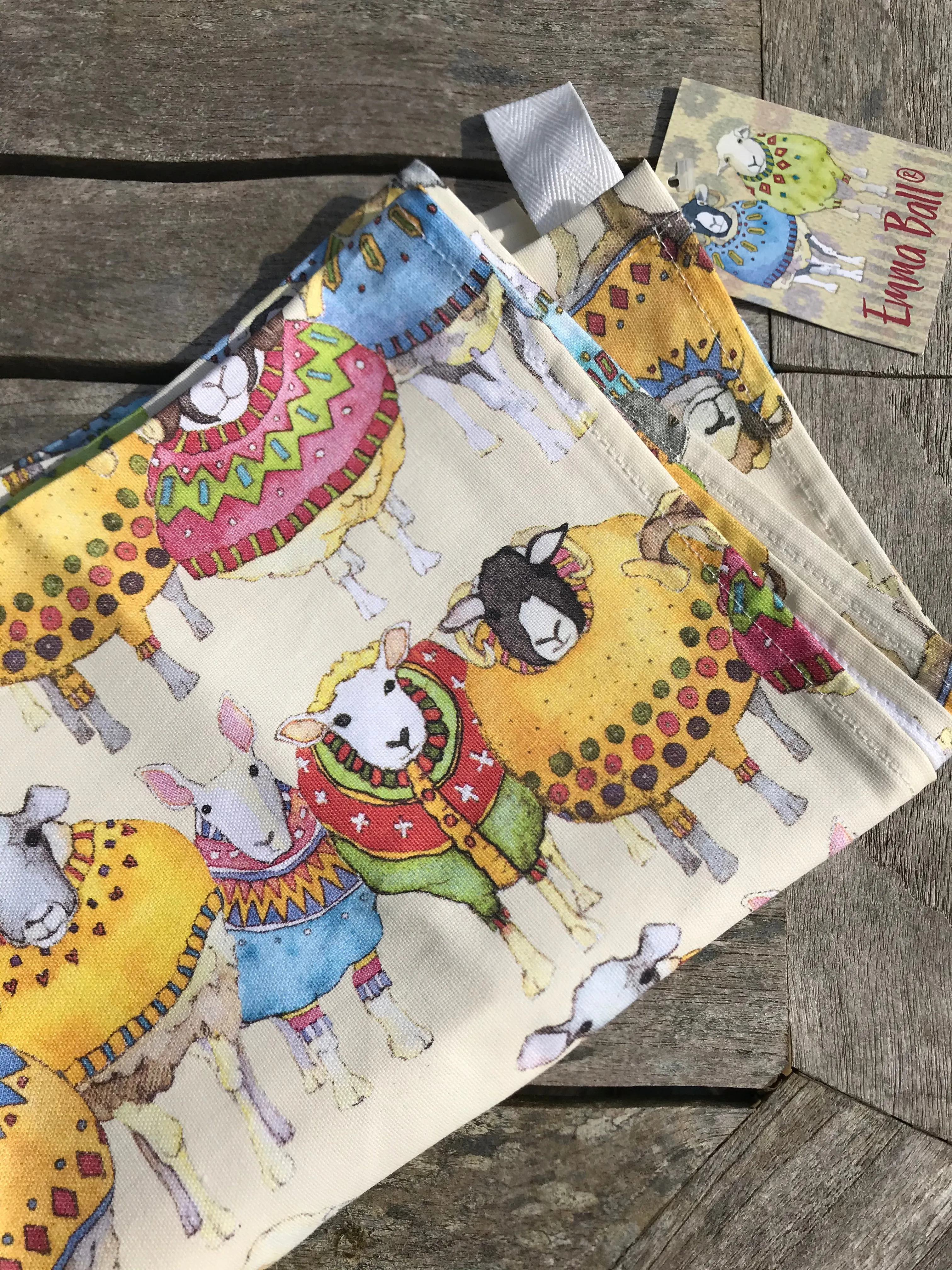 Emma Ball Woolly Sheep Herd Tea Towel