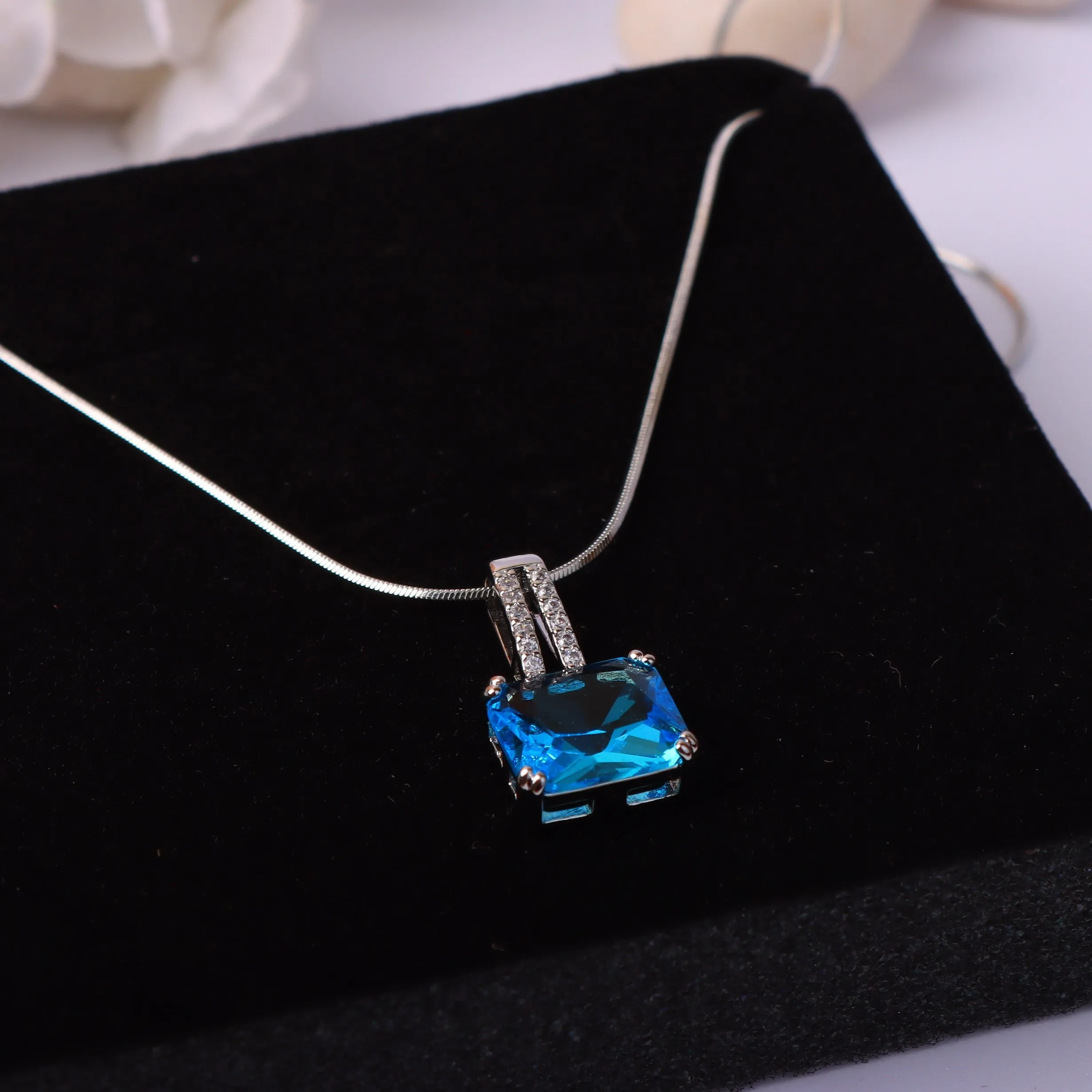 Fine G.Silver Sea Blue Set.