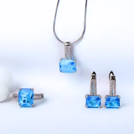 Fine G.Silver Sea Blue Set.