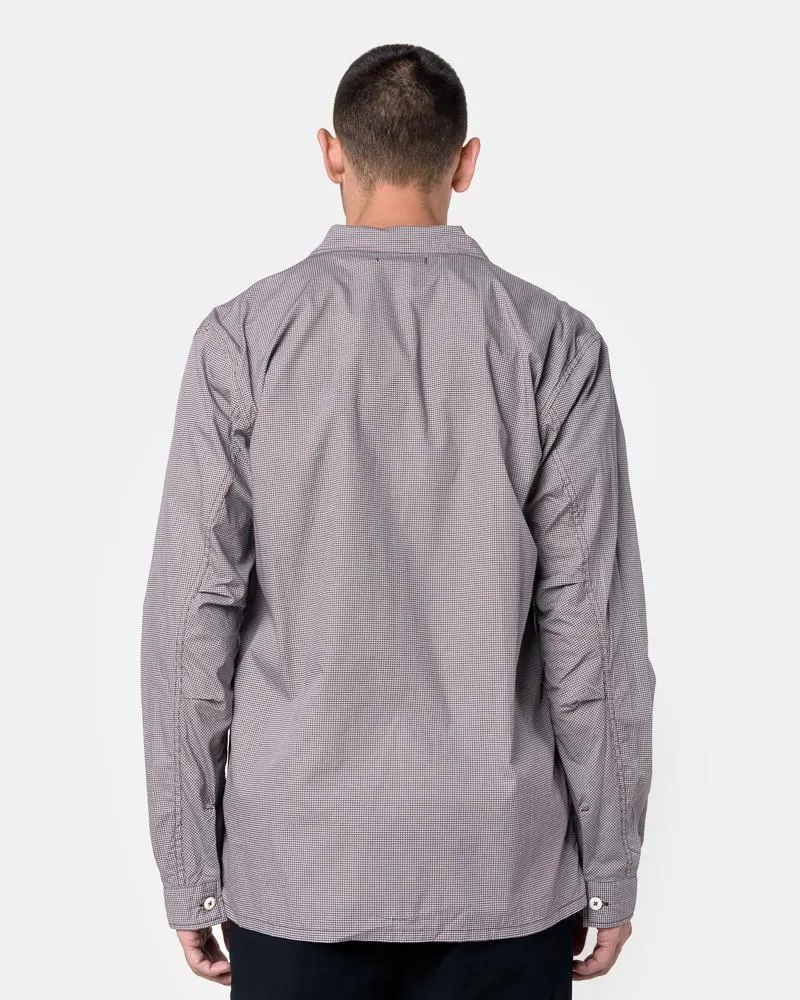 Geometric Print Tourist Shirt in Wine