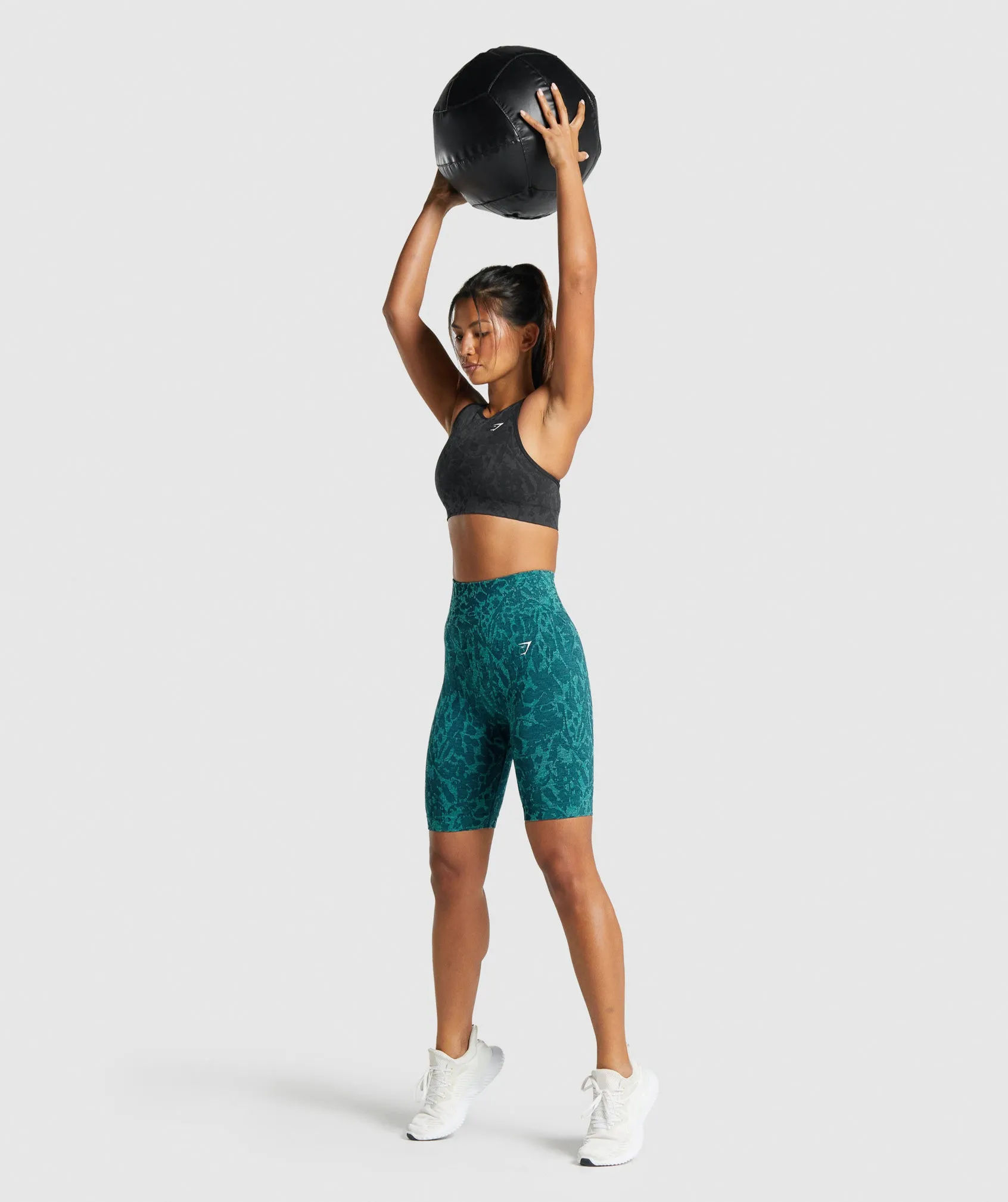 Gymshark Adapt Animal Seamless Cycling Shorts - Butterfly | Teal