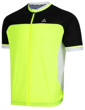 Herren Fahrradtrikot Kurzarm Pro T II Neon-Schwarz