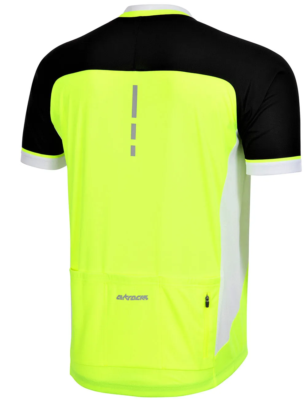 Herren Fahrradtrikot Kurzarm Pro T II Neon-Schwarz