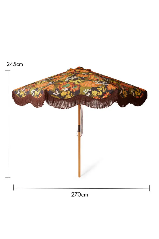 HKliving Dark Florals Flourish Parasol