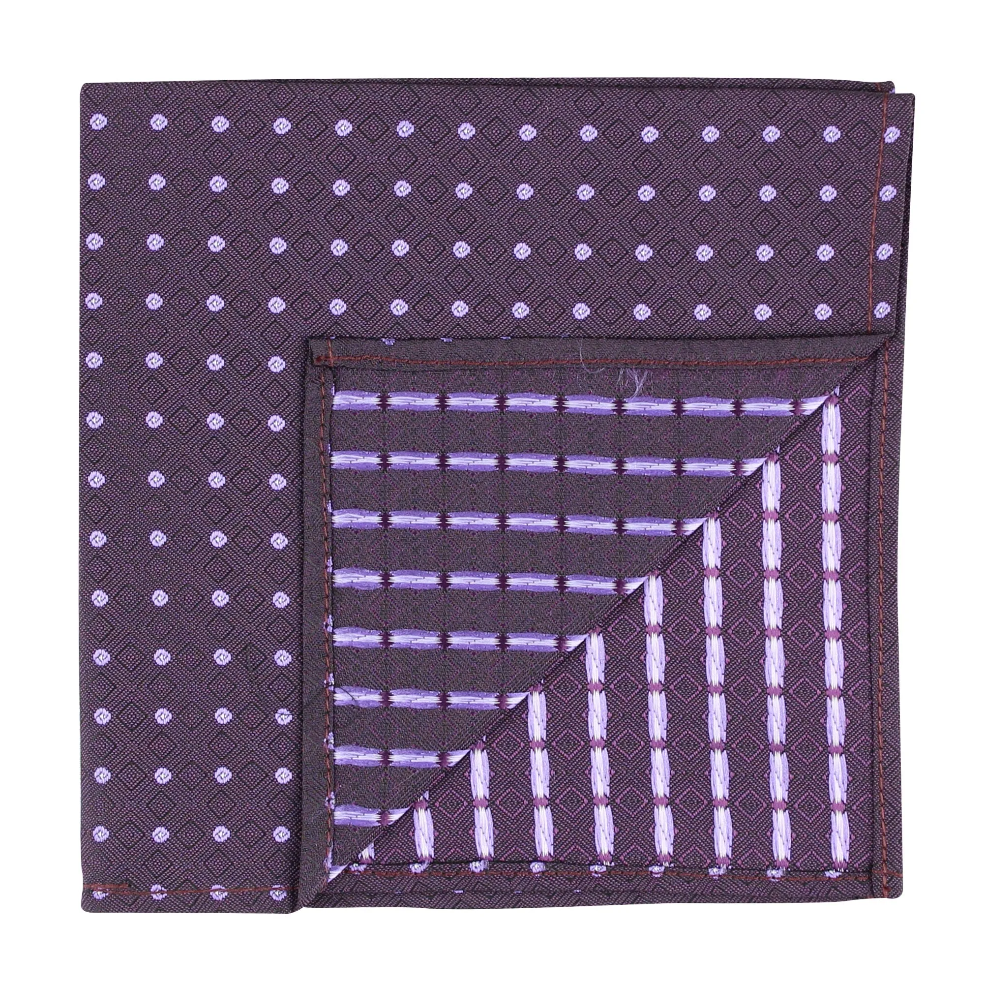 Kavove The Polka Abstract Fusion Purple Pocket Square For Men