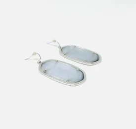 Kendra Scott Silver/Gray Drop W/ BAG! Jewelry Earrings