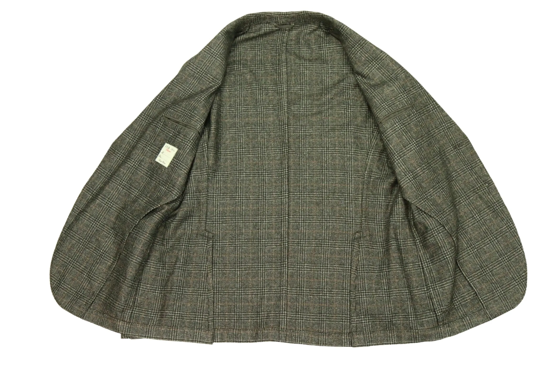 L.B.M. 1911 - Grey/Black Checked Unlined Wool Sports Jacket 54