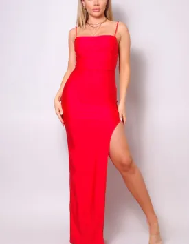 Lola red maxi dress