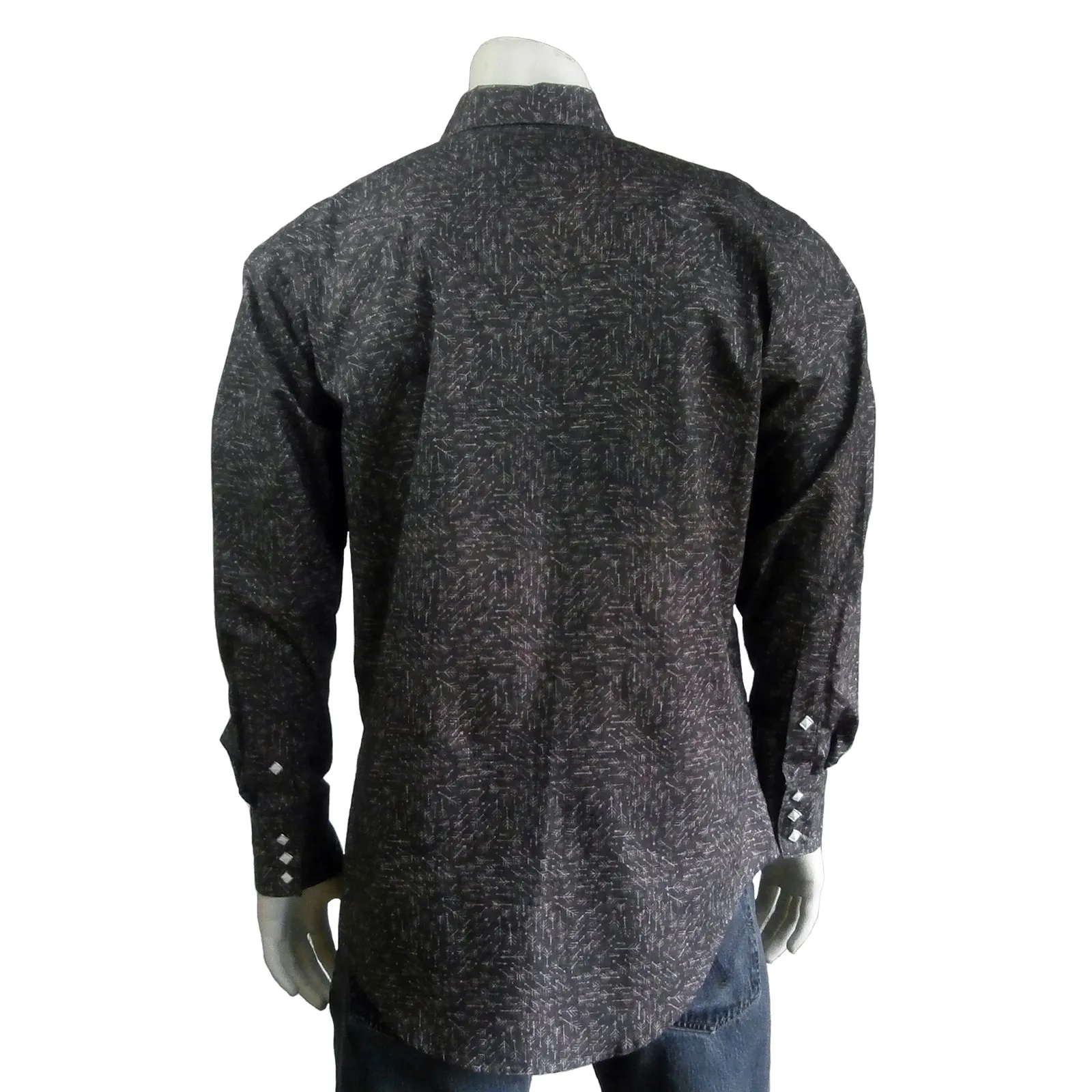 Men's Greige Follow Your Arrow Print Western Shirt