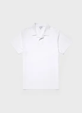 Men's Towelling Polo Shirt in White