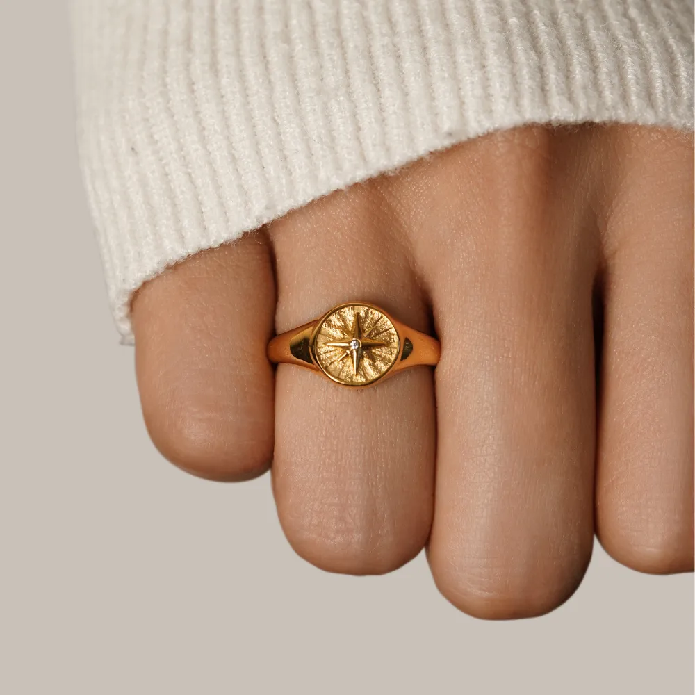 Nala Star Signet Ring