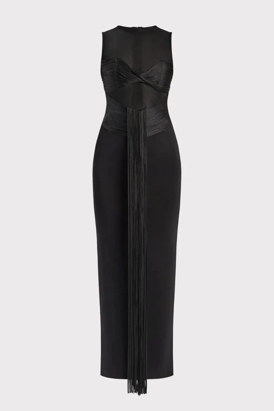 Nina Paneled Fringe Maxi Dress