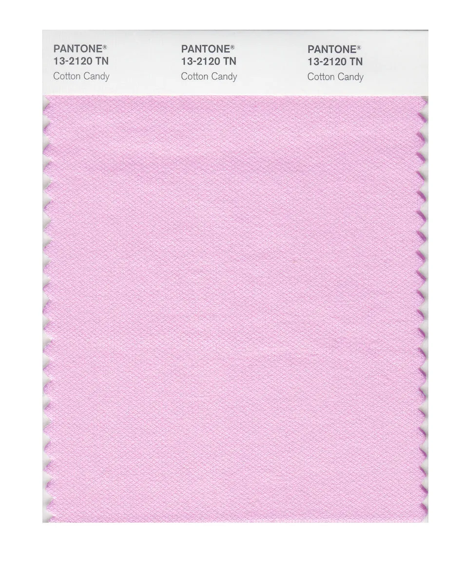 Pantone 13-2120 TCX Cotton Candy Nylon Brights Swatch Card