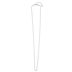 Passion Waterproof 2mm Rope Necklace 40cm Silver Plating
