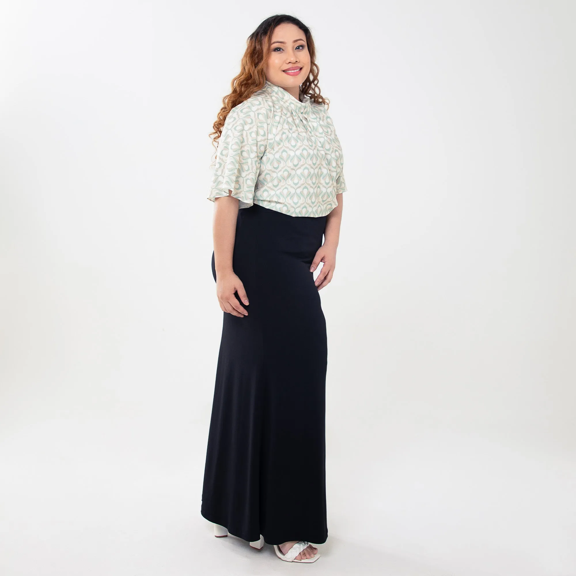 Printed Butterfly Sleeve Top
