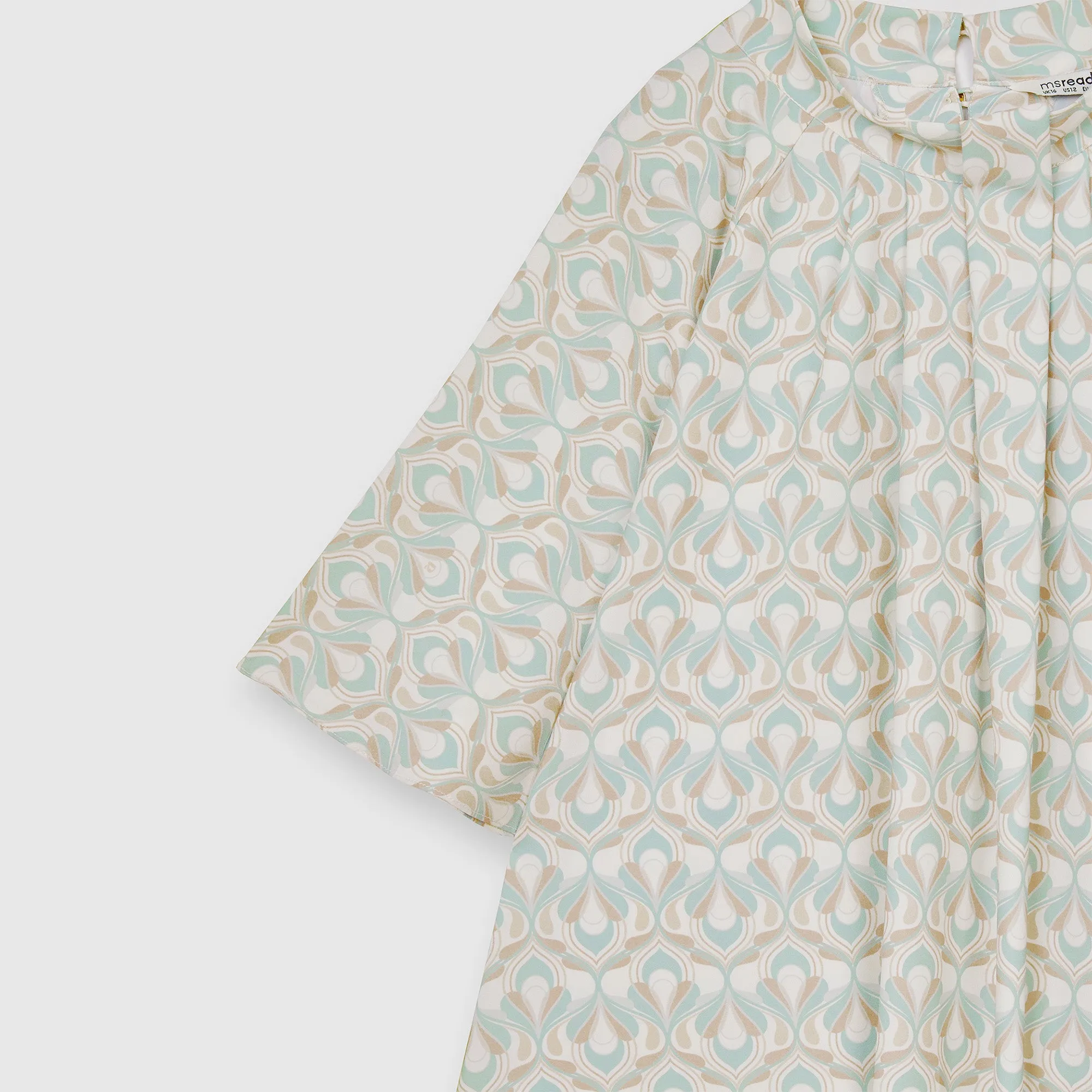Printed Butterfly Sleeve Top