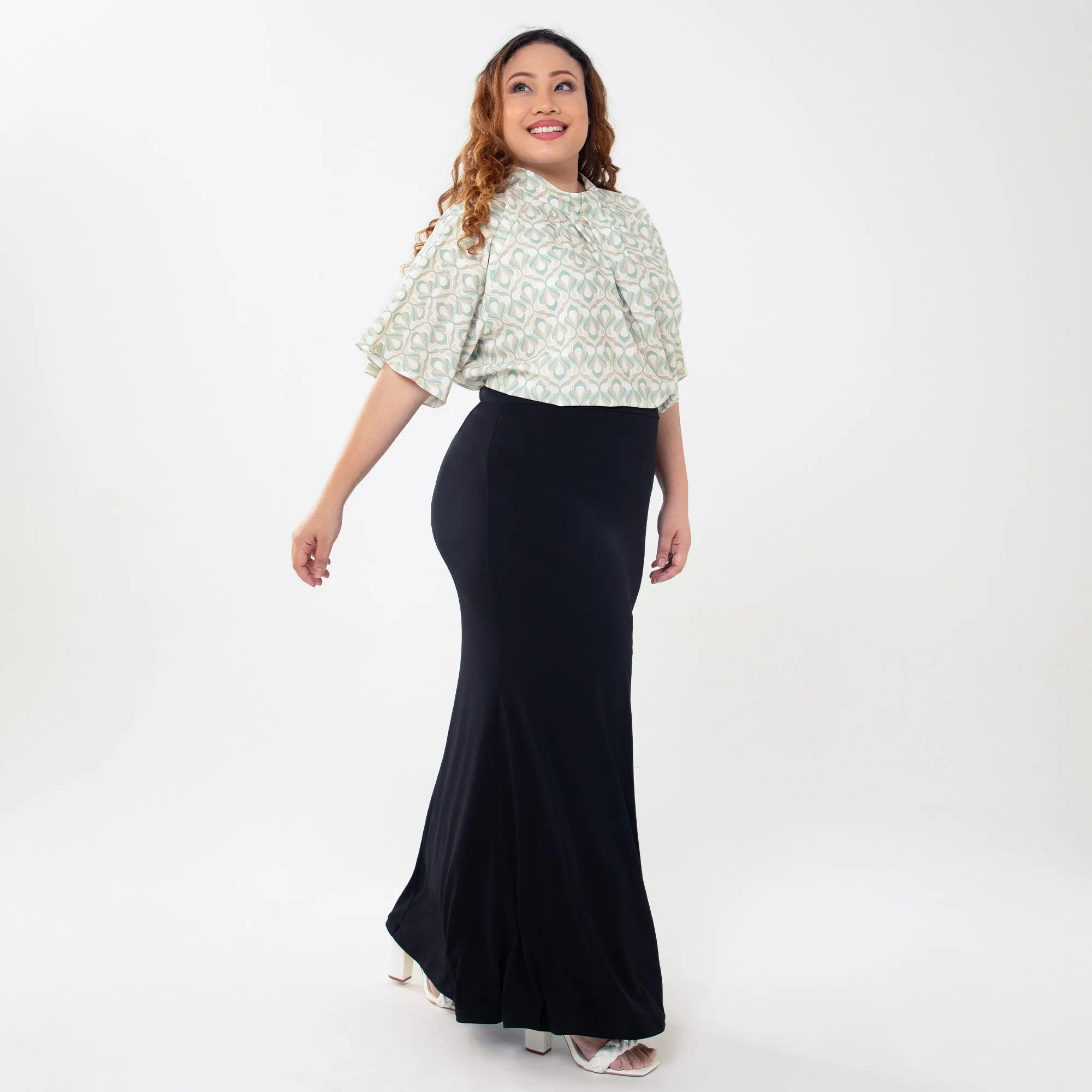 Printed Butterfly Sleeve Top
