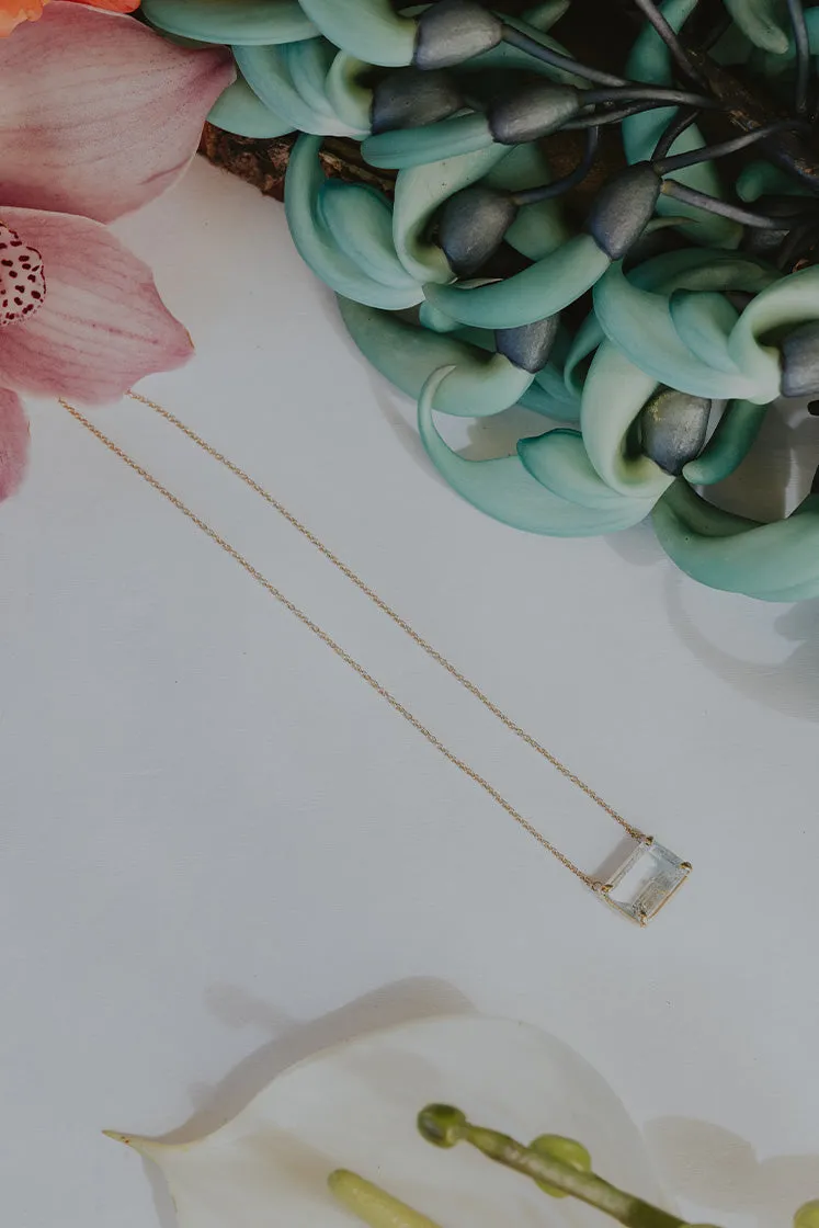 Prong Set Topaz Pendant Necklace