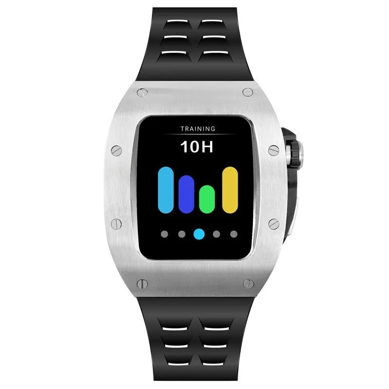 Silver/black Smartwatch Sports case